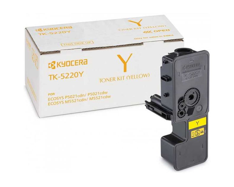 KYOCERA TK-5220Y Toner (1200s) Sarı (P5021cdn/P5021cdw/M5521cdn/M5521cdw)