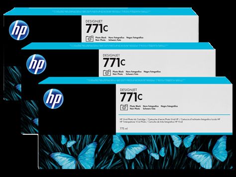 HP B6Y37A KRT NO 771 PHOTO SİYAH 775ml 3'lü PAKET