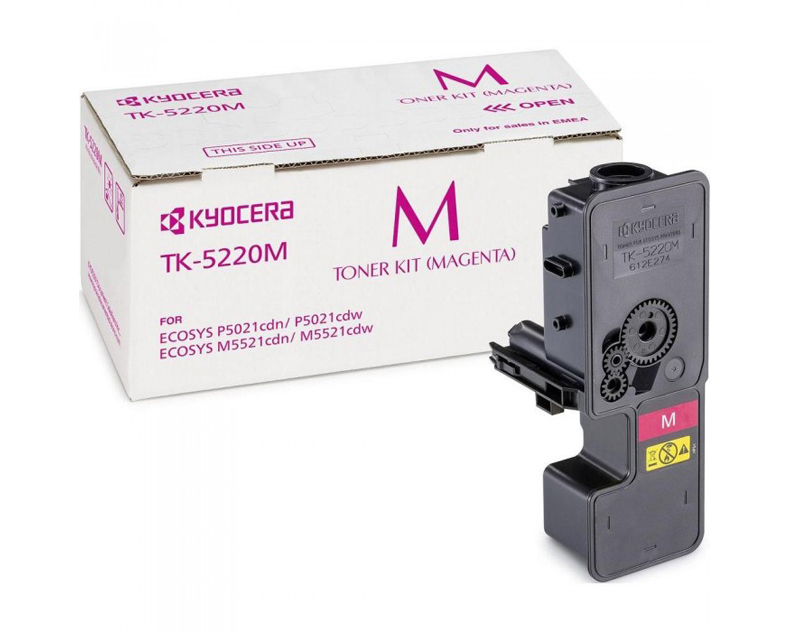 KYOCERA TK-5220M Toner (1200s) Magenta (P5021cdn/P5021cdw/M5521cdn/M5521cdw)