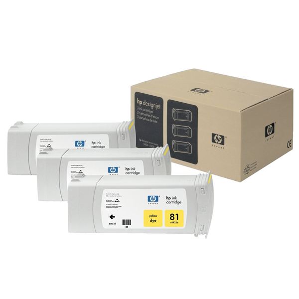 HP C5069A DesignJet 5500 Serisi Sarı 3'lü Set Kartuş 3*680 ML