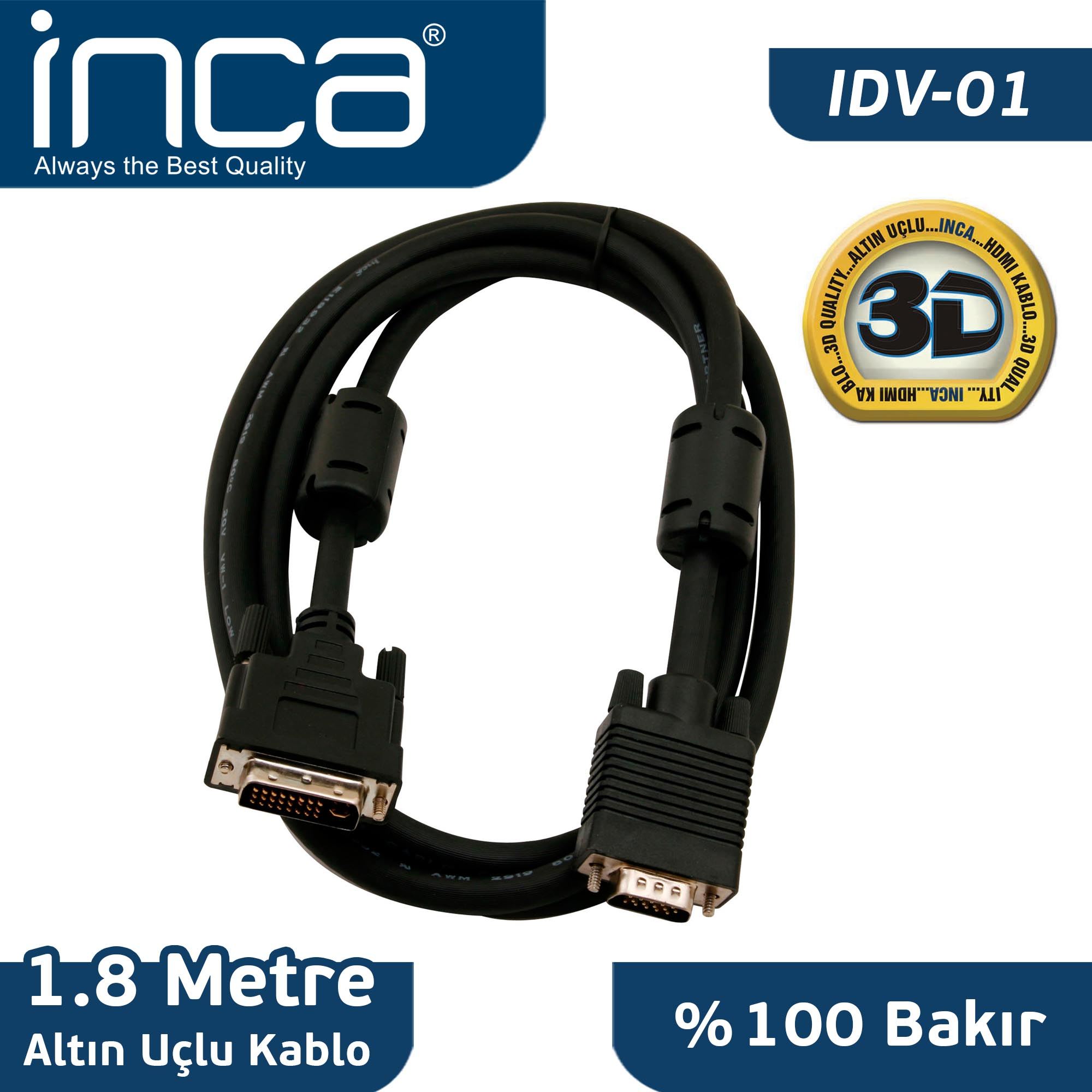 INCA 1,8 Metre DVI-VGA Kablo IDV-01
