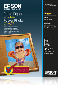 EPSON C13S042549 PHOTO PAPER GLOSSY 200 G,10 X 15CM,500 SAYFA