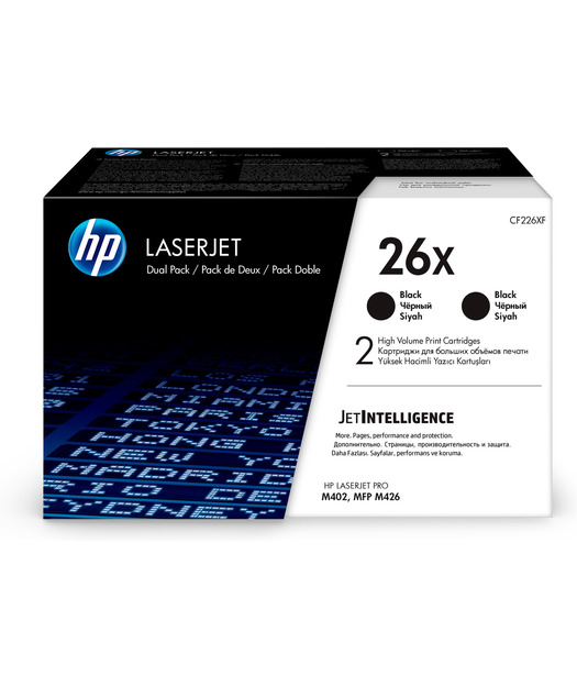 HP CF226XD 2'li paket Yüksek Kapasiteli Siyah Orijinal LaserJet Toner Kartuşu CF226XD