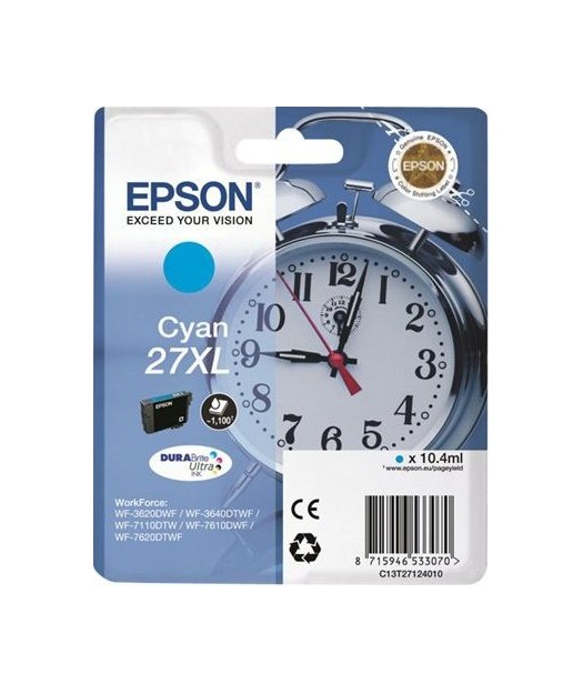EPSON 27XL CYAN T27124 DURABrite Ultra Ink C13T27124020