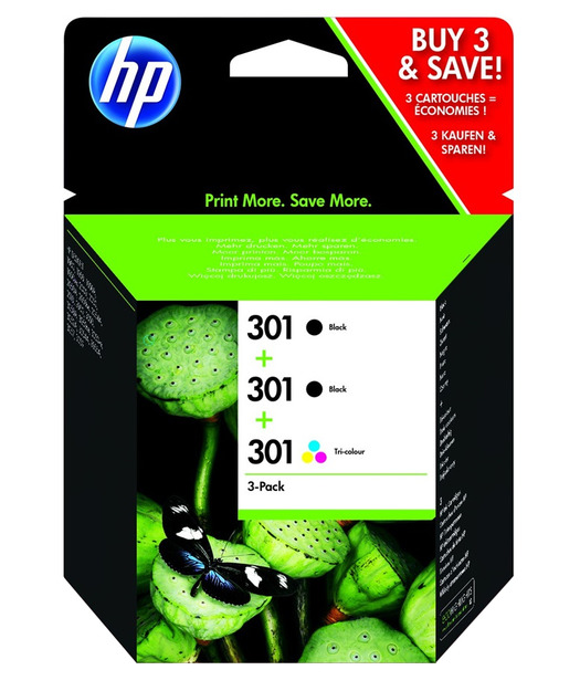 HP E5Y87EE BK/CMY Mürekkep Kartuş 3'lü Paket (301) E5Y87EE