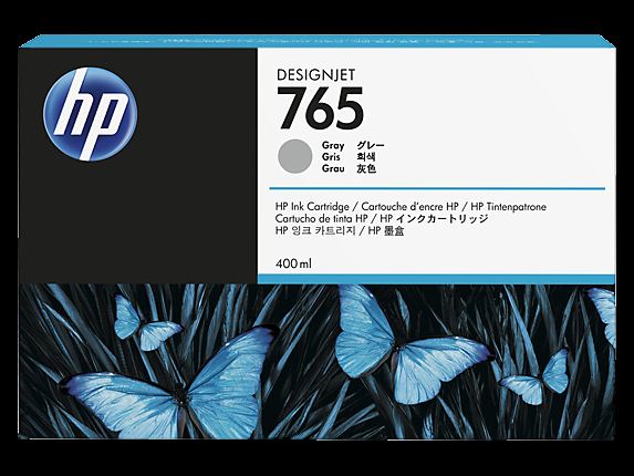 HP F9J53A 765 400-ml Gray Designjet Ink Cartridge