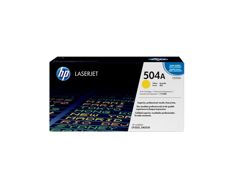 HP 504A-CE252A Sarı Orjinal Toner Resim-1