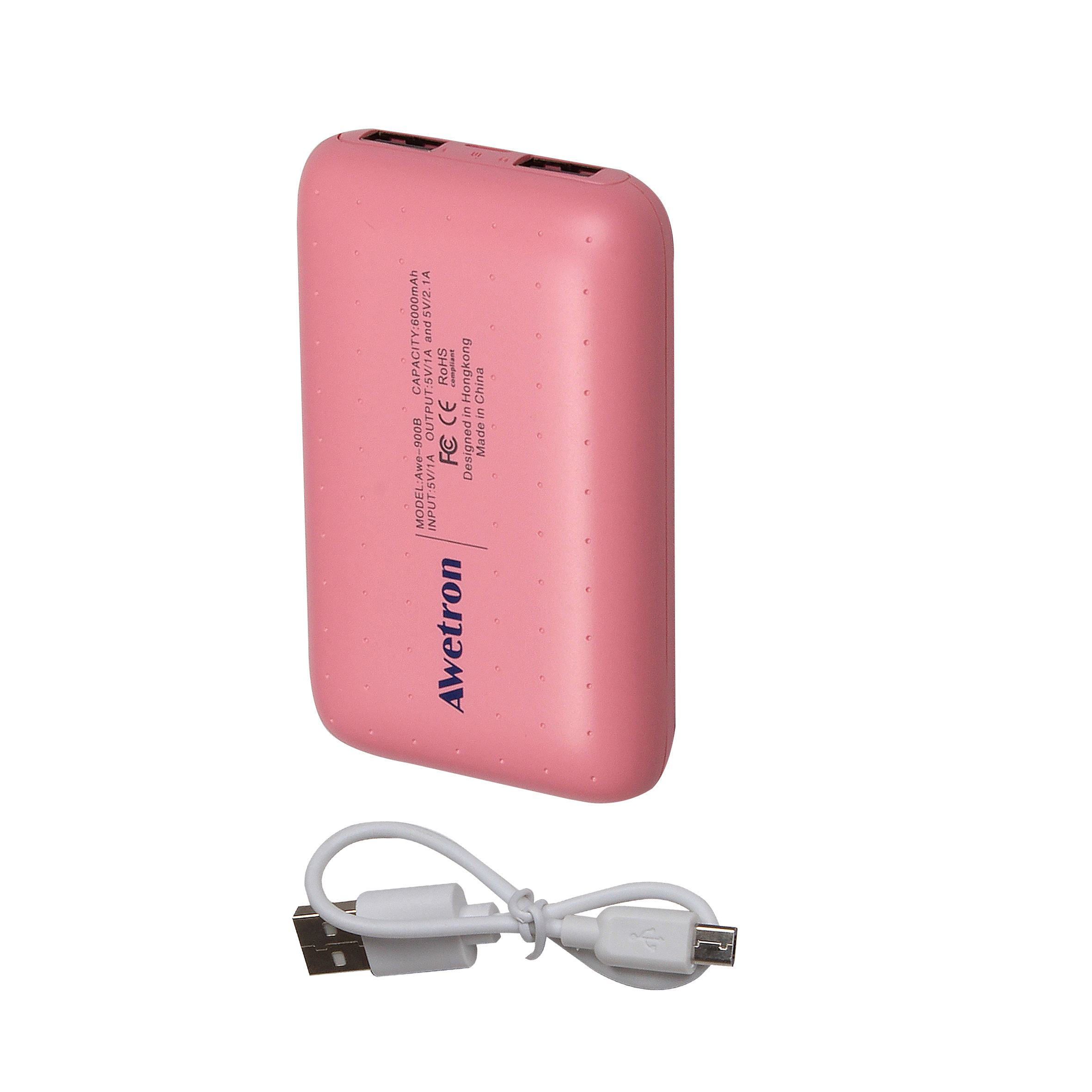 INOVA AWE-900B-P AWETRON AWE-900B POWERBANK (2,1A DUAL USB-6000 MAH-GÜÇLÜ-HIZLI ŞARJ)
