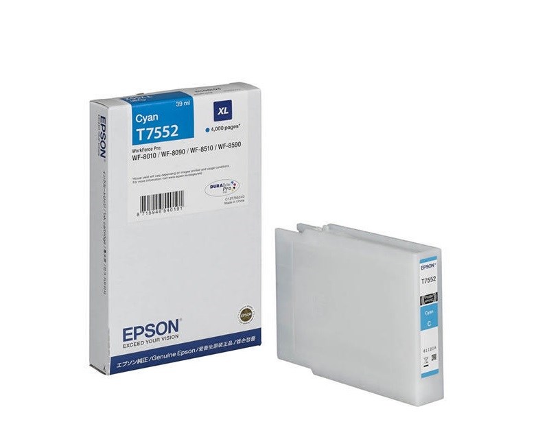 EPSON T7552 Ink Cartridge XL Cyan 39 ML