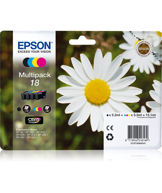 EPSON T18064020 XP202-205 (18) 4'lü Set Kartuş EPST18064020