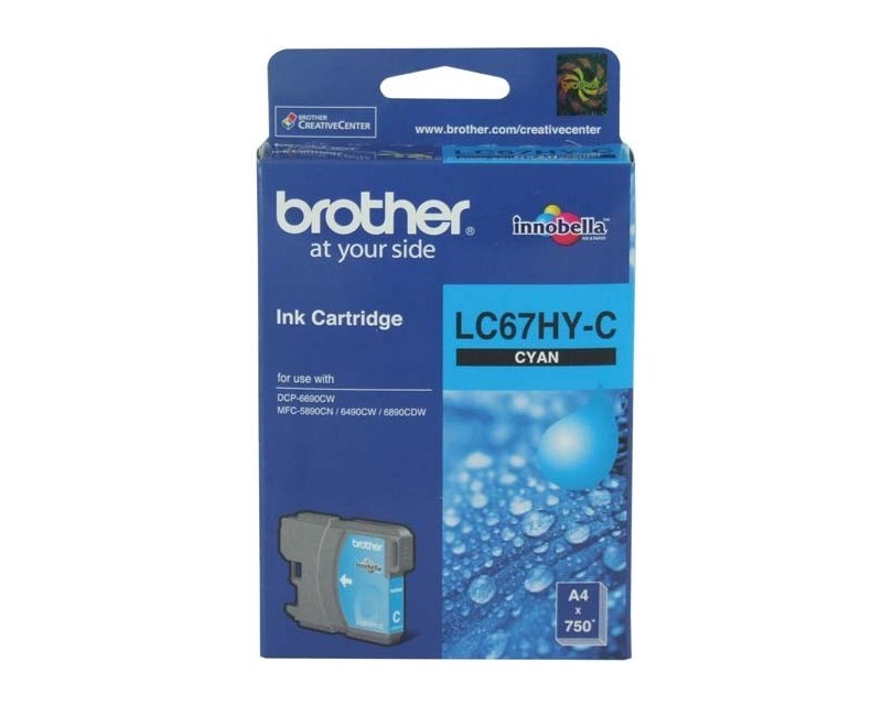 BROTHER LC67HYC MFC-5890CN MFC-6490CW 750 SAYFA MAVI KARTUŞ