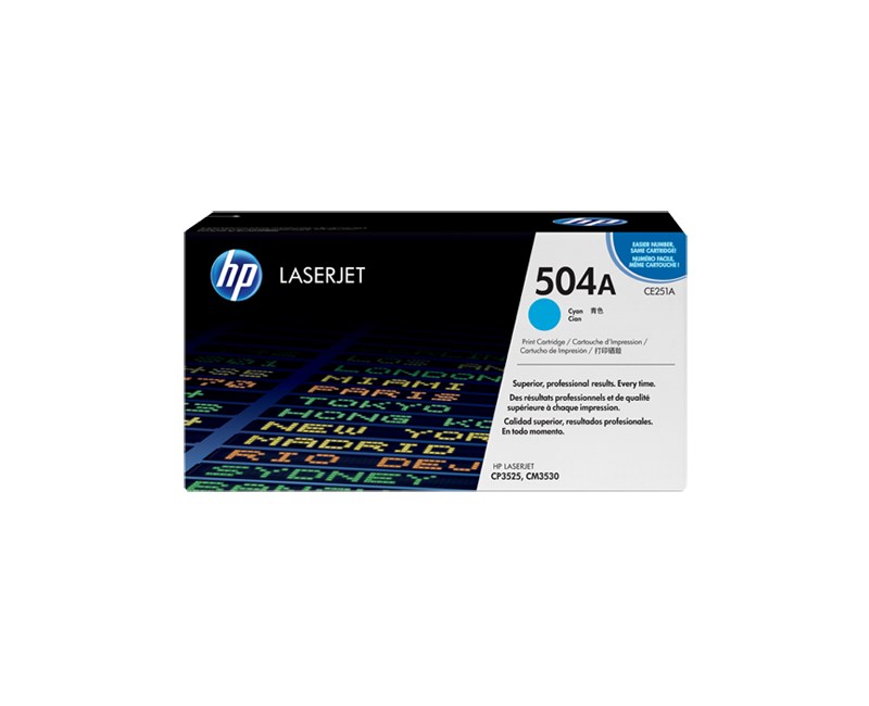 HP 504A-CE251A Mavi Orjinal Toner Resim-1