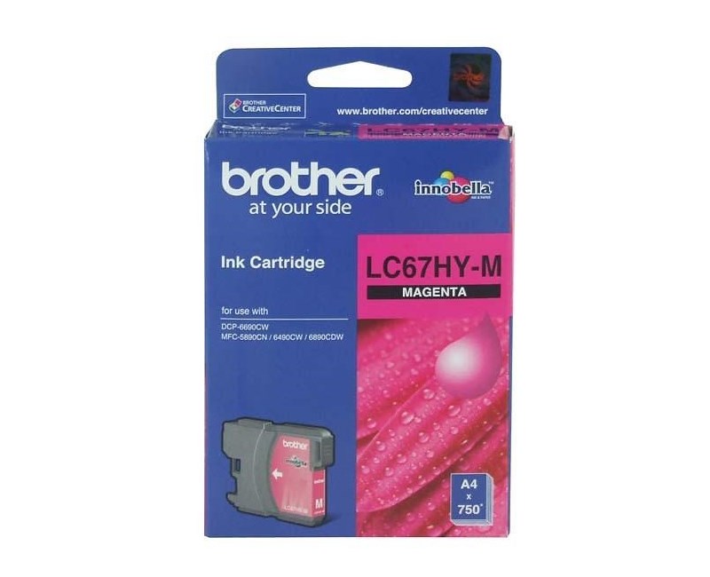 BROTHER LC67HYM MFC-5890CN MFC-6490CW 750 SAYFA KIRMIZI KARTUŞ