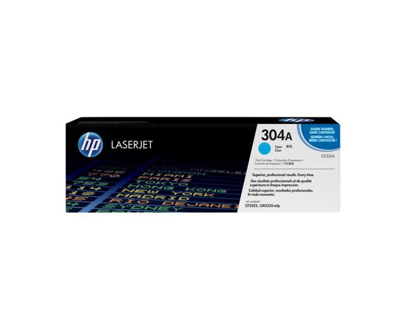 HP 304A-CC531A Mavi Orjinal Toner Resim-1