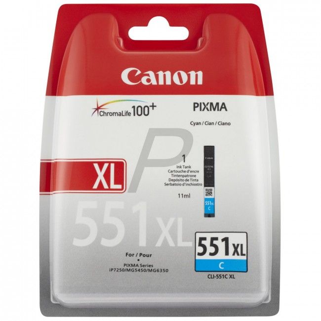 CANON CLI-551C-XL PIXMA MG5450-6350 XL Mavi Kartus
